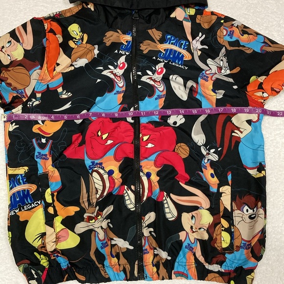 Members only space jam hooded windbreaker boys 18 - Picture 3 of 9